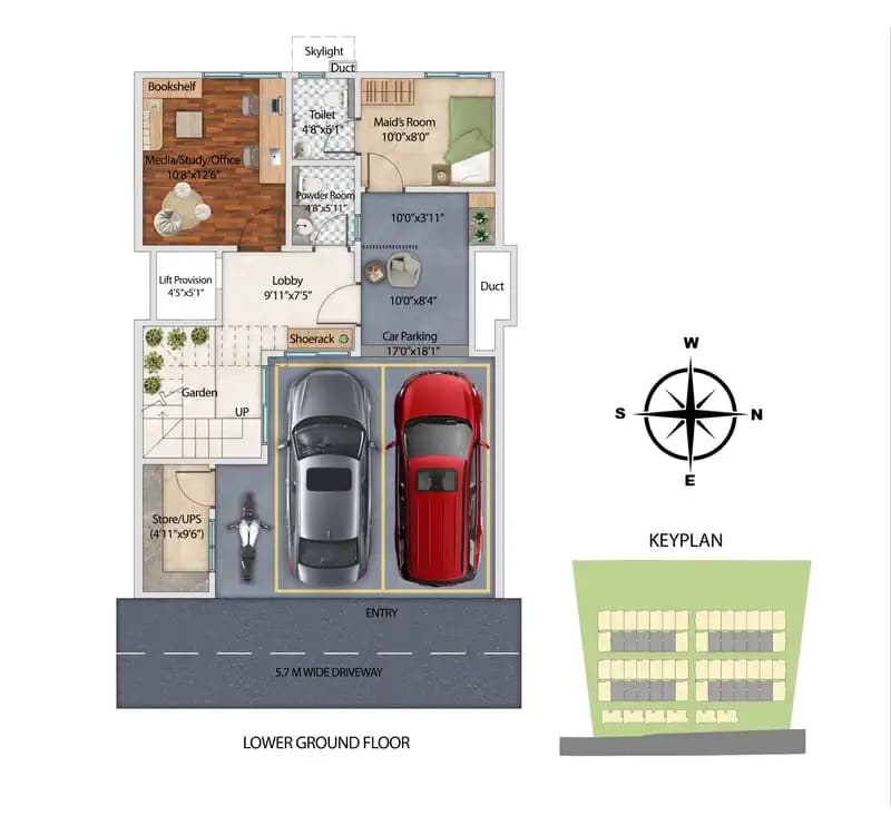 4 BHK East Facing