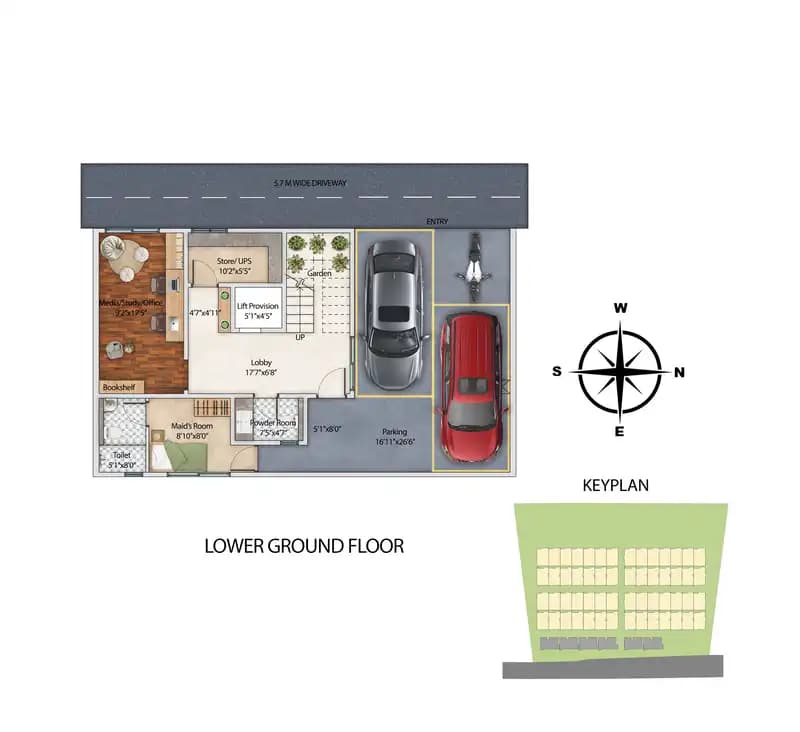 4 BHK North Facing